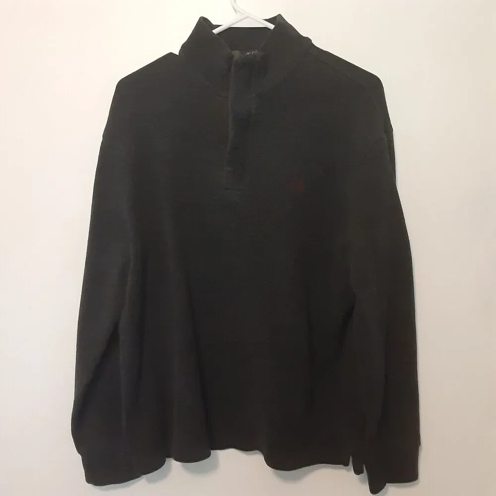 Polo Ralph Lauren Adult Mens M Gray 1/4 Zip Button Sweater